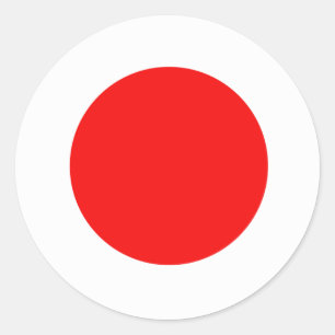 Japan Flagga Runt Klistermärke