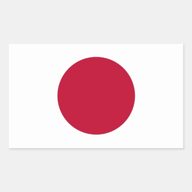 Japan Flagga Sticker Rektangulärt Klistermärke (Framsida)