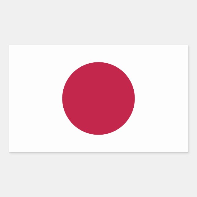 Japan Flagga Sticker Rektangulärt Klistermärke (Framsida)