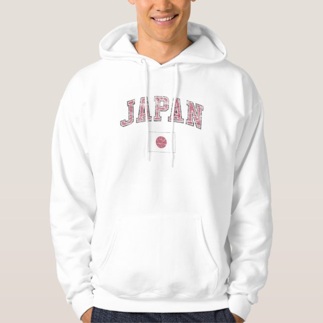 Japan + Flagga Sweatshirt Med Luva (Framsida)