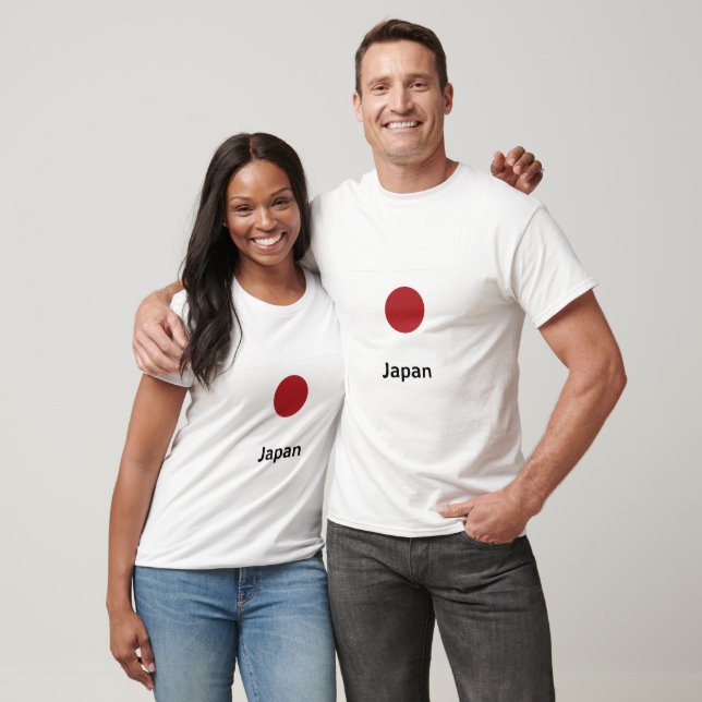 Japan Flagga T Shirt (Unisex)