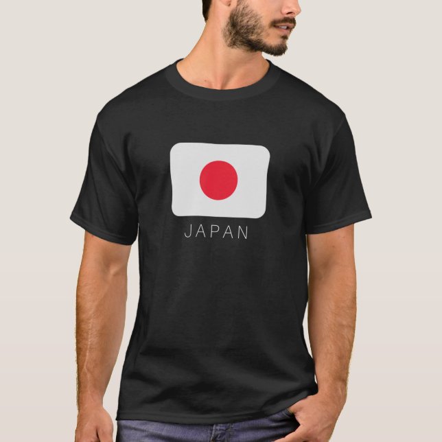 Japan Flagga T Shirt (Framsida)