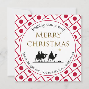 JAPAN FLAGGA Three Wise Manar japansk jul Julkort