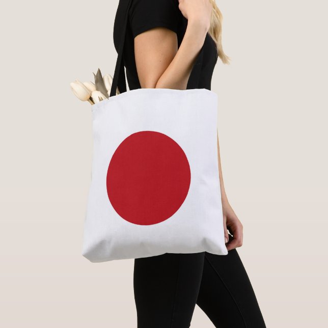 Japan flagga tygkasse (Närbild)