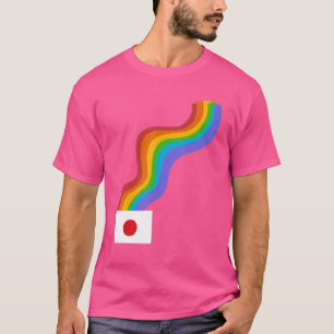 Japan Flagga Vågigt Rainbow ROYGBIV-Pridet i Japan T Shirt