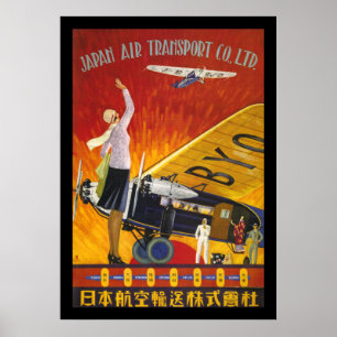 Japan flygtransport poster