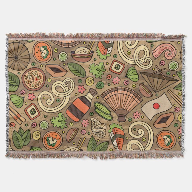 Japan Food: Cute Hand plockade Filt (Framsidan)