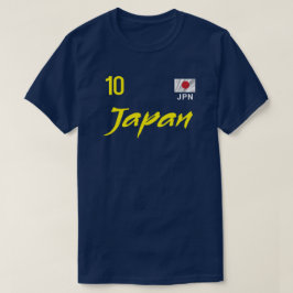 Japan Football Soccer Number 10 Flag T Shirt