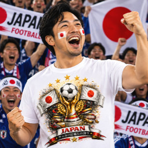 Japan Fotboll Fan Japanska Fotboll Världscupen T Shirt