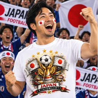 Japan Fotboll Fan Japanska Fotboll Världscupen T Shirt