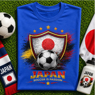 Japan Fotboll Fan Japanska Fotboll Världscupen T Shirt