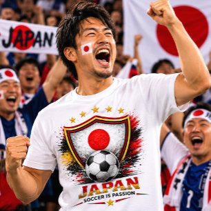 Japan Fotboll Fan Japanska Fotboll Världscupen T Shirt