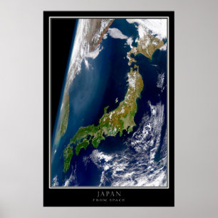 Japan från rymden poster