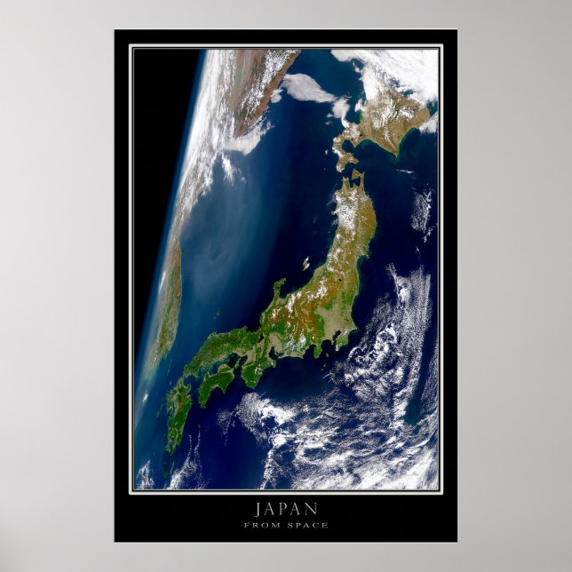 Japan från rymden poster (Framsidan)