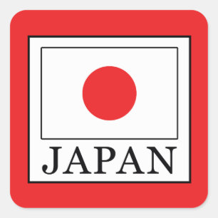 Japan Fyrkantigt Klistermärke