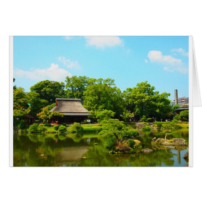 Japan Garden Hälsningskort (Framsidan Horizontal)