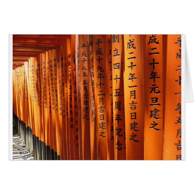 Japan Gate Orange Hälsningskort (Framsidan Horizontal)