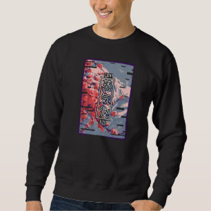 Japan Glitch Japansk Otaku Vaporwave Lång Ärmad Tröja