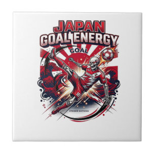 Japan Goal Energi Skelett Anfallare Nationer Kreat Kakelplatta