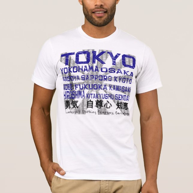 Japan ha som huvudämne städer t-shirt (Framsida)