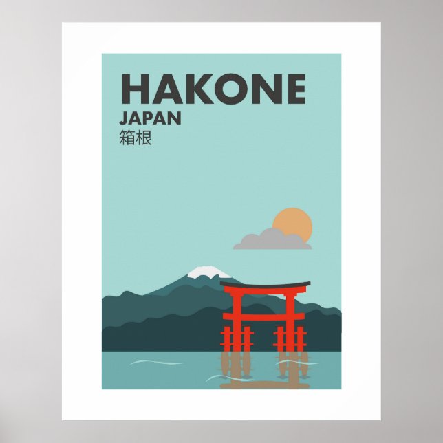 Japan Hakone, Torii of Peace, Shrine Wall Art Poster (Framsidan)