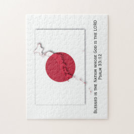 JAPAN | Hinomaru | Blad nation | JAPANESE FLAGGA Pussel