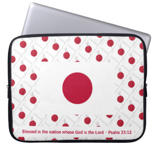 JAPAN HINOMARU Blsed Nation Psalm 33:12 Bärbar dat Laptop Fodral