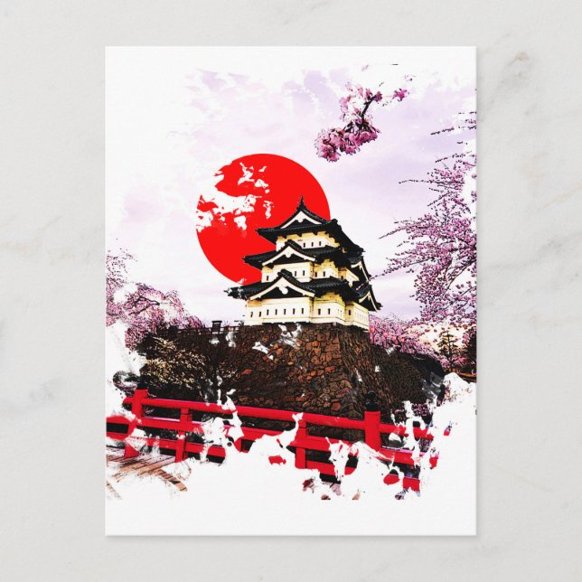 Japan Hirosaki Castle Vykort (Framsida)