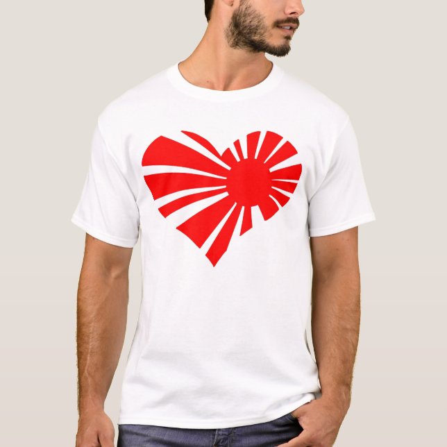 Japan hjärtaskjorta t-shirt (Framsida)
