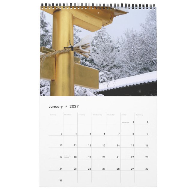Japan i guld kalender (Jan 2027)