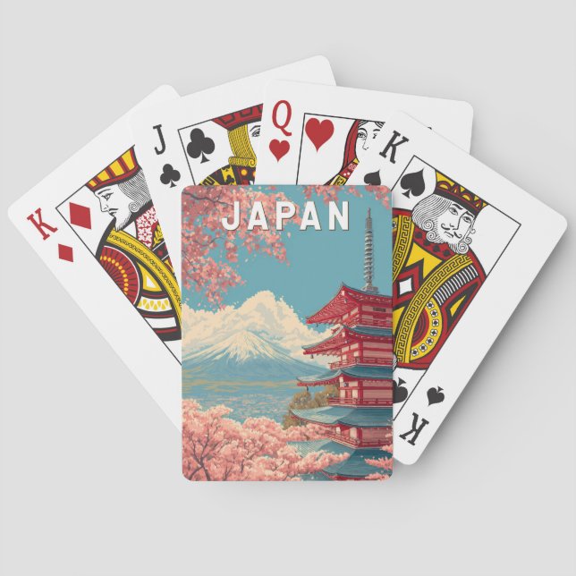 Japan Illustration Resa Konst Vintage Casinokort (Baksidan)