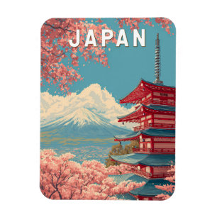 Japan Illustration Resa Konst Vintage Magnet