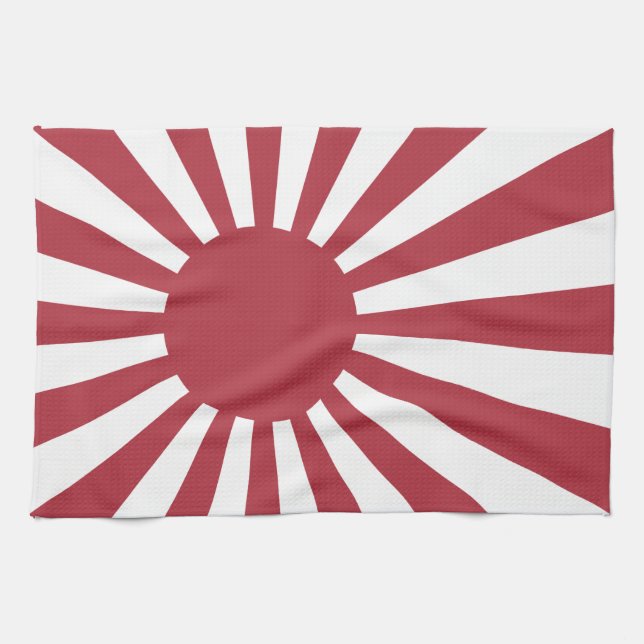 Japan Imperial Stigning Sol Flagga, Edo to WW2 Kökshandduk (Horisontell)