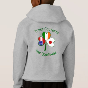Japan Ireland USA Shamrock Flagga Personlig T Shirt