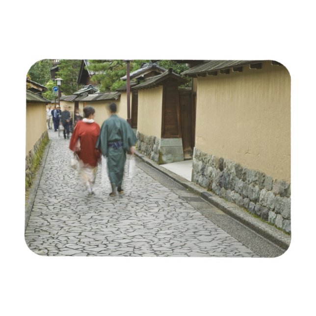 Japan, Ishikawa, Kanazawa, Buke Yashiki-distriktet Magnet (Horisontell)