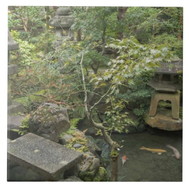 Japan, Ishikawa, Kanazawa, Nomura Samuraihuset Kakelplatta (Framsidan)