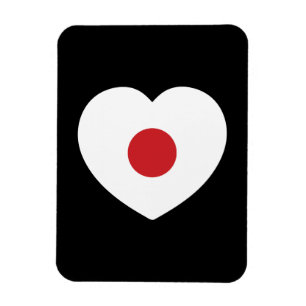 Japan Japansk Flagga Heart Magnet