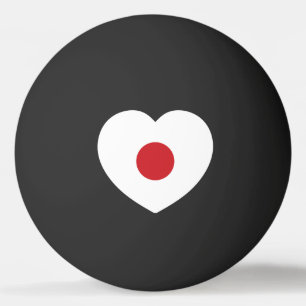 Japan Japansk Flagga Heart Pingisboll