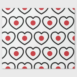 Japan Japansk Flagga Heart Presentpapper