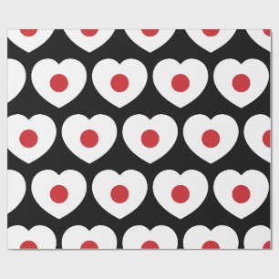 Japan Japansk Flagga Heart Presentpapper