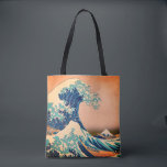 Japan - japansk konst (Underbar våg av Kanagawa) Tygkasse<br><div class="desc">TOTE BAG - Japan - berömd japansk konst från antiken - "Underbar Wave off Kanagawa" är en av Japans mest pikturesska representation. Från historiken: "Katsushika Hokusai Den Underbara vågen av Kanagawa (1830) Den Underbara vågen av Kanagawa, även känd som Underbara vågen eller helt enkelt Wave, är en ukiyo-e-utskrift av den...</div>