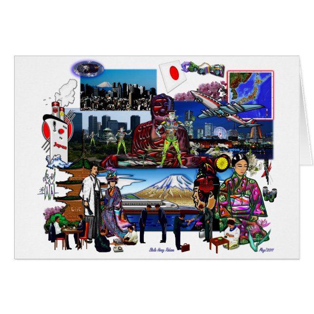 Japan japansk skärgårdCollage Hälsningskort (Framsidan Horizontal)