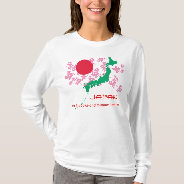 Japan jordskalv och Tsunamilättnadsskjorta T Shirt (Framsida)