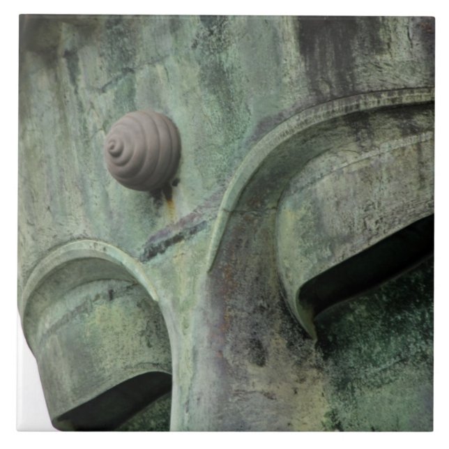 Japan, Kamakura. Den stora Buddha i Kamakura, en Kakelplatta (Framsidan)