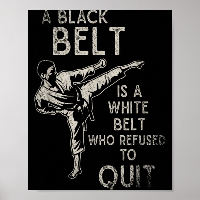 Japan kampsport stridande ninja svart bälte poster (Framsidan)