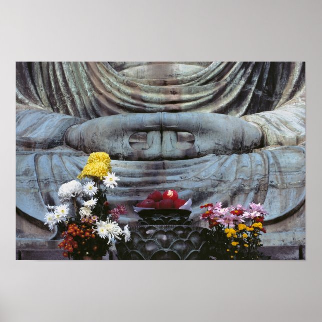 Japan, Kanagawa pref., Kamakura. Blommor Poster (Framsidan)