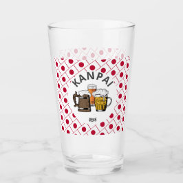 JAPAN Kanpai 乾杯 Stort japanskt öl Glaskopp
