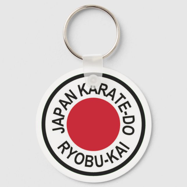 Japan Karate-Do Ryobu-Kai Logotyp Keychain Nyckelring (Framsida)