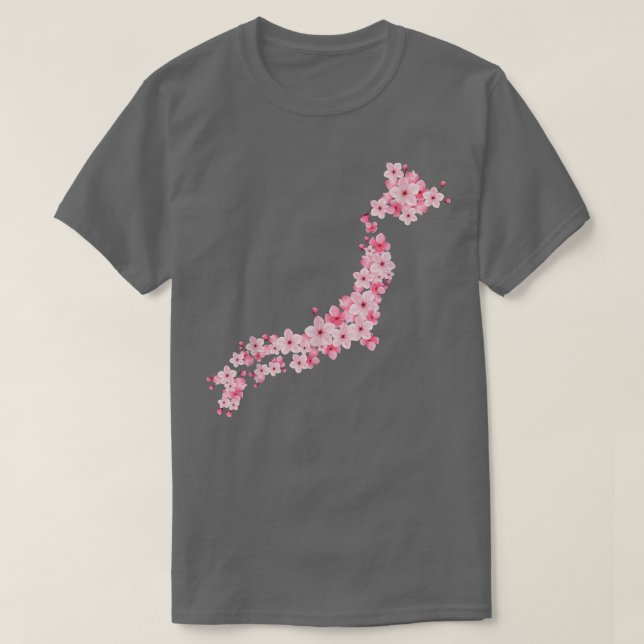 Japan Karta japanska Sakura Karta T Shirt (Design framsida)