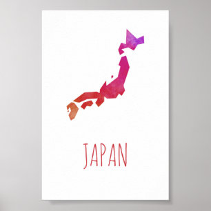 Japan karta poster